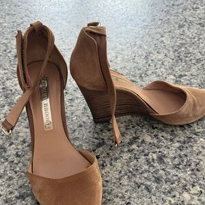 Audrey Brooks,  wedge ankle strap, suede pair shoes size 6